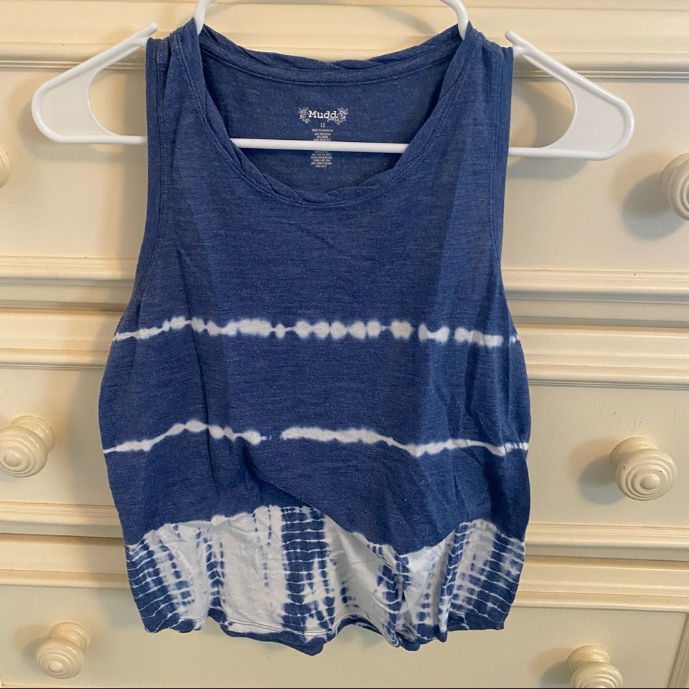 Blue and White Tank Top